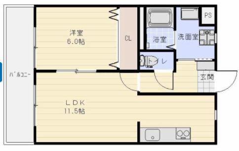 アスティオンII(1LDK/3階)の間取り写真