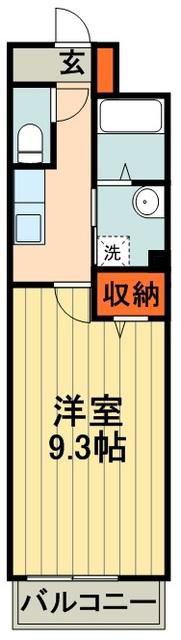トニックコート本八幡南(1K/2階)の間取り写真