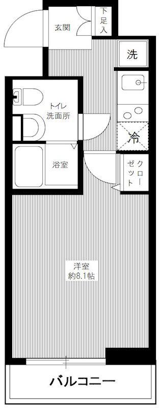 アゼスト板橋II(1K/6階)の間取り写真