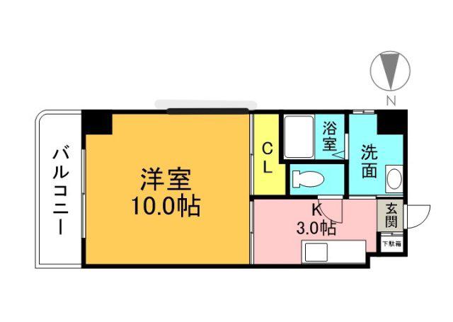 PENSION大塚西(1K/3階)の間取り写真