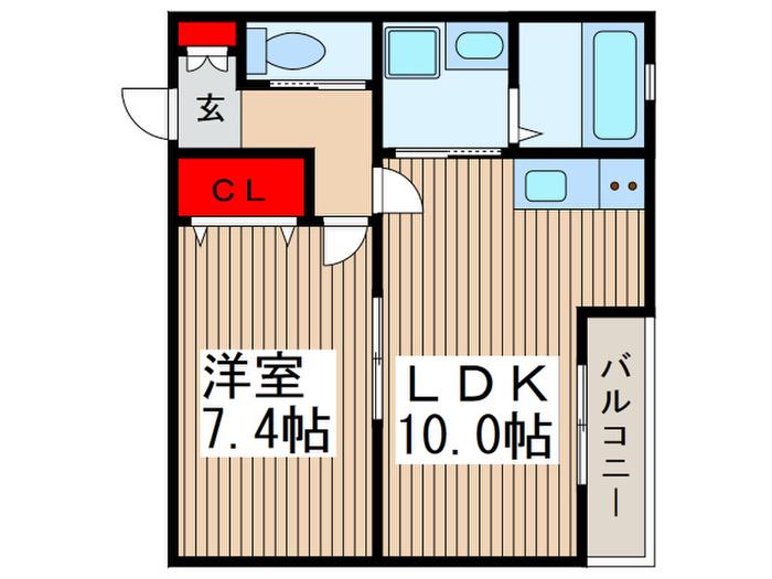 プレンデ-ル(1LDK/2階)の間取り写真