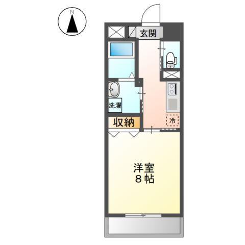 グラン ソート 柳町(1K/3階)の間取り写真
