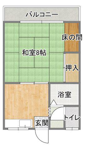 ニューL&Gマンション(1DK/3階)の間取り写真