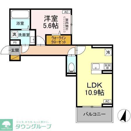 アリエッタ(1LDK/2階)の間取り写真