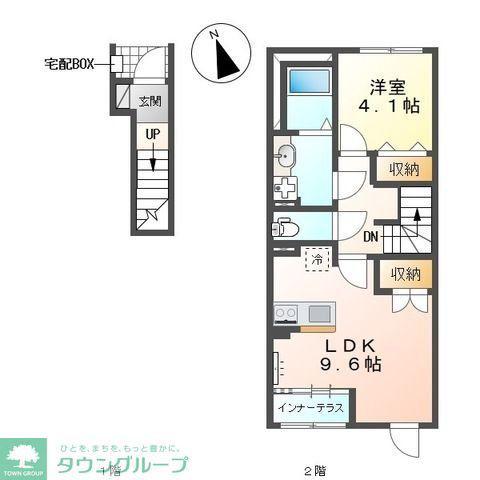 川口市大字安行領根岸 アパート工事(1LDK/2階)の間取り写真