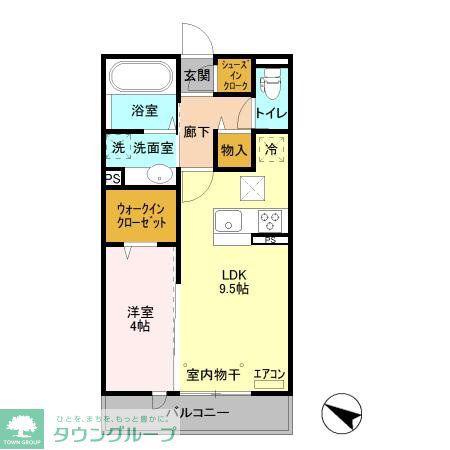 フェリーチェ(1LDK/1階)の間取り写真