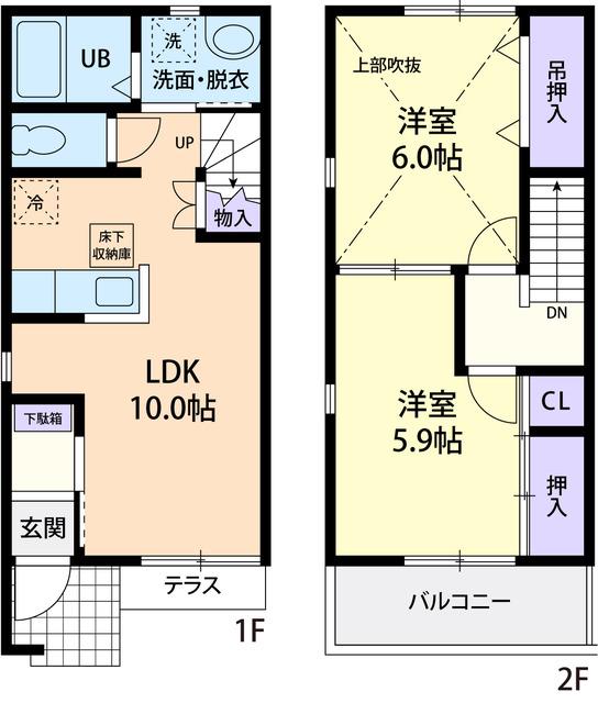 ELVITA(2LDK/1階)の間取り写真
