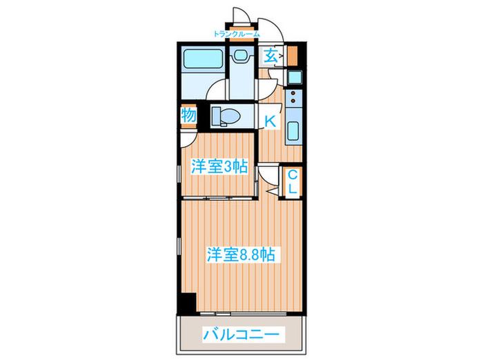 コンフォートEXE新田ステーション(2K/6階)の間取り写真