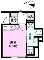 GAV松江1丁目(ワンルーム/1階)の間取り写真