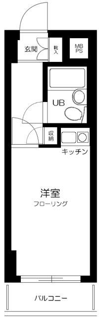 ライオンズプラザ鶴見中央(ワンルーム/9階)の間取り写真