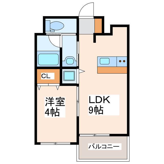 VINCENTE船場(1LDK/7階)の間取り写真