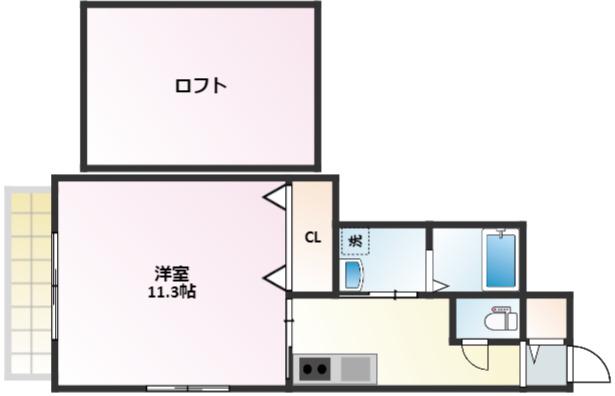 レグルス新明(1K/1階)の間取り写真