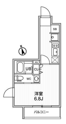ALTERNAお花茶屋(1K/1階)の間取り写真