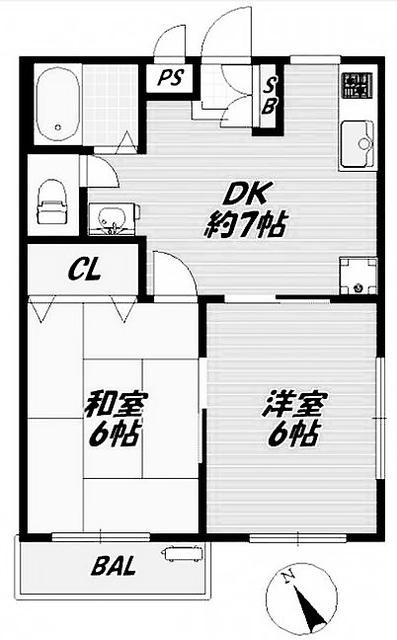 マルヨマンションII(2DK/3階)の間取り写真