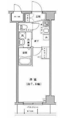 ライジングプレイス押上二番館(1K/3階)の間取り写真