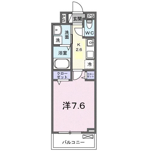 エルマーノT2(1K/3階)の間取り写真