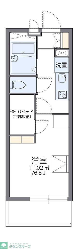 レオパレスみどりIII(1K/1階)の間取り写真