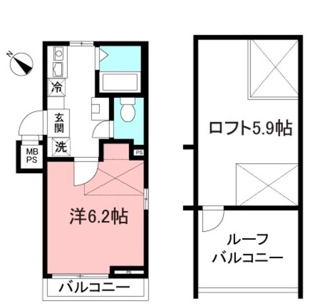 CLIFF SIDE梶が谷(1K/5階)の間取り写真