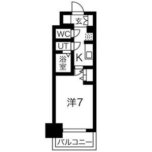 メイクスWアート丸の内(1K/10階)の間取り写真