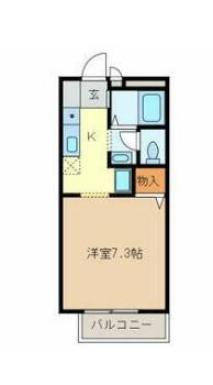 ビーライン本町(1K/2階)の間取り写真