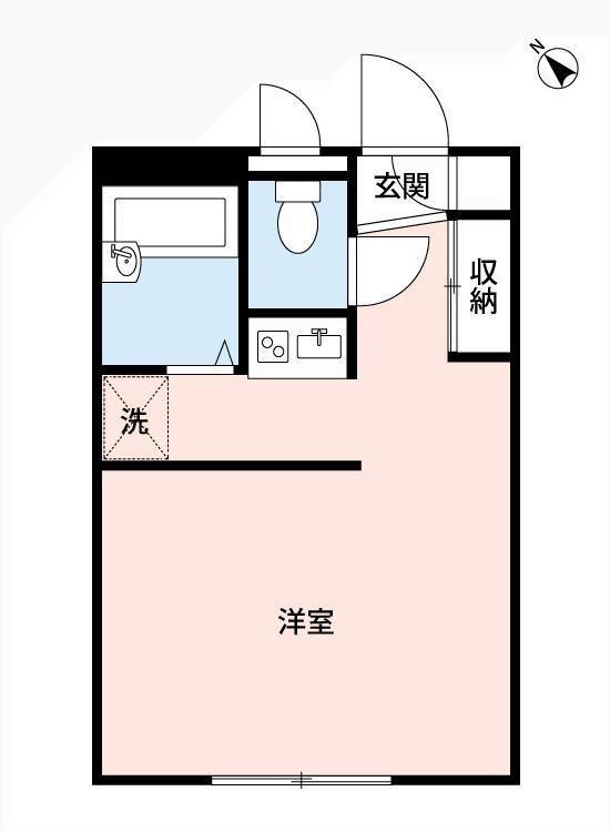 CASA AL MARE(1K/1階)の間取り写真
