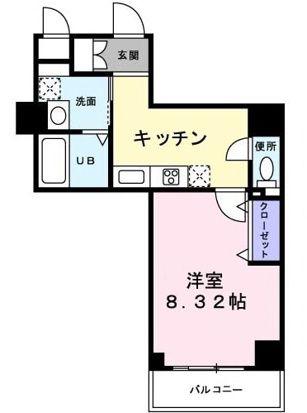 ニューキャピタルビルN(1K/4階)の間取り写真