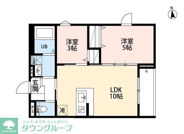 RH 西台(2LDK/3階)の間取り写真