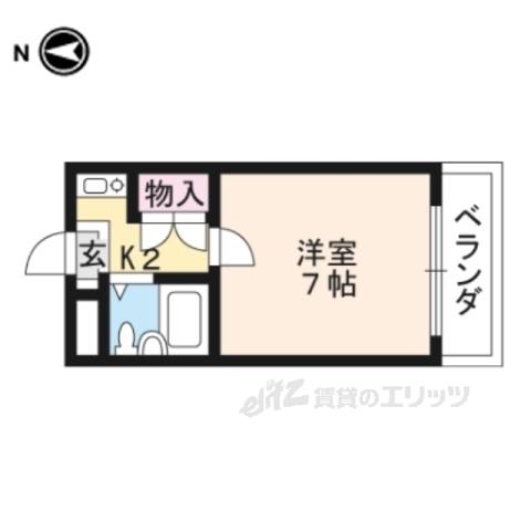 プラモーションアベニュー(1K/2階)の間取り写真