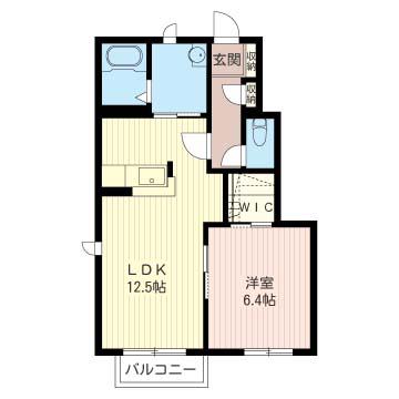 ベルタエリーゼ(1LDK/1階)の間取り写真