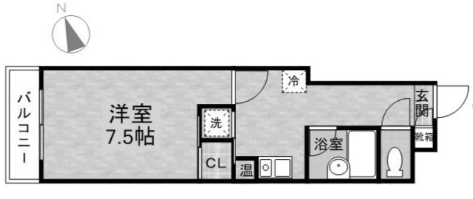 山トビル(1K/3階)の間取り写真