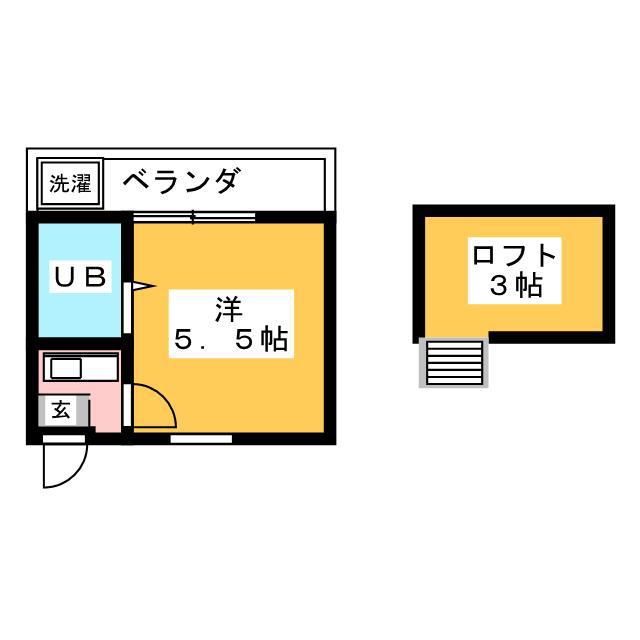 ライフピアプリペア(1K/2階)の間取り写真