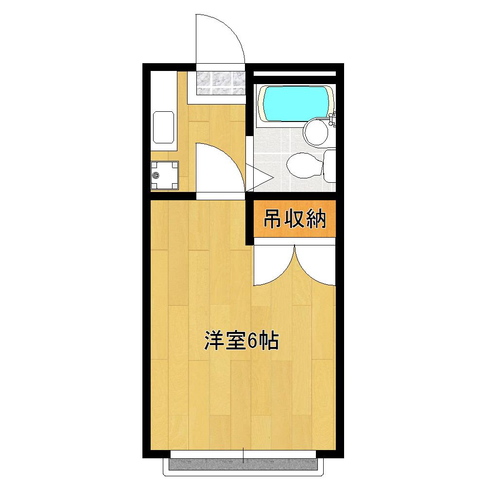 コーポ白倉(1K/3階)の間取り写真