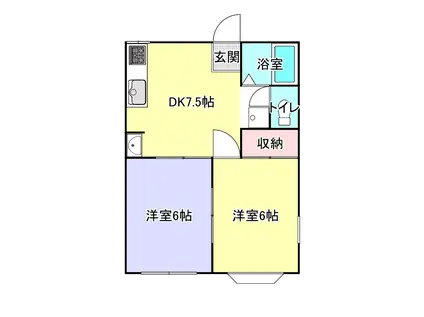 ラヴィレット(2DK/1階)の間取り写真