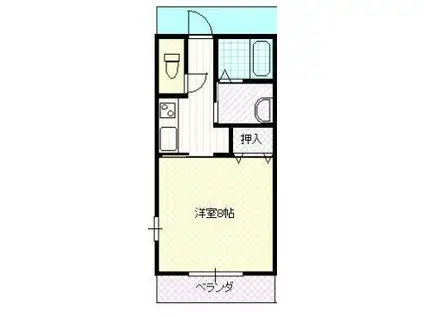 レトア・ブルーム(1K/2階)の間取り写真