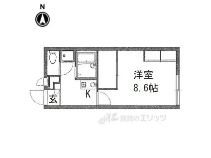 レオパレス冨田Ⅳ(1K/2階)の間取り写真