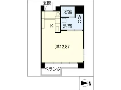 UD翔 羽島(ワンルーム/2階)の間取り写真