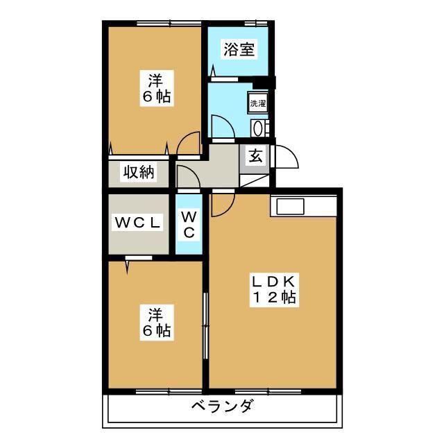 メゾン・プランドール(2LDK/2階)の間取り写真