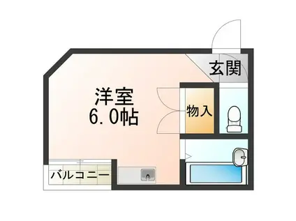 第6大朋マンション(ワンルーム/3階)の間取り写真