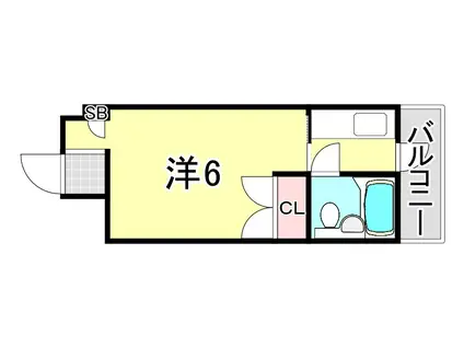 第二大力ハイツ(1K/3階)の間取り写真