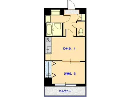 DORIS00(1DK/5階)の間取り写真