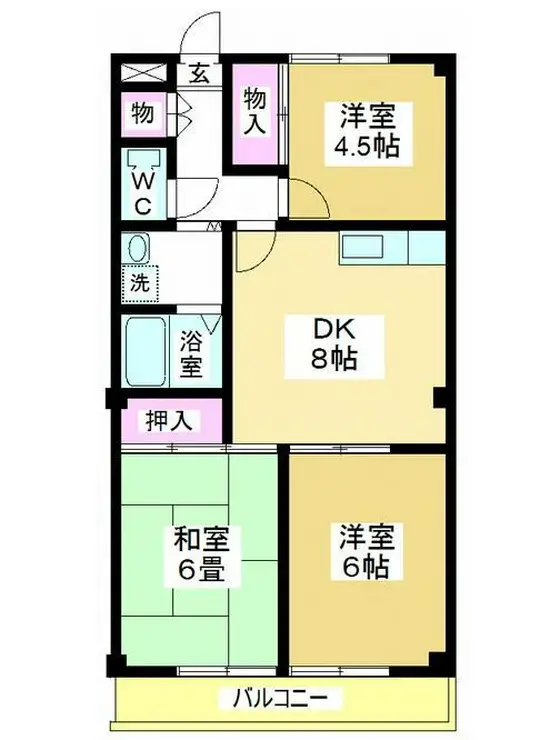 ヴィバシティ寿 1階階 間取り