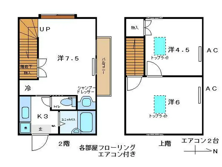 エスポワール日吉 2階階 間取り