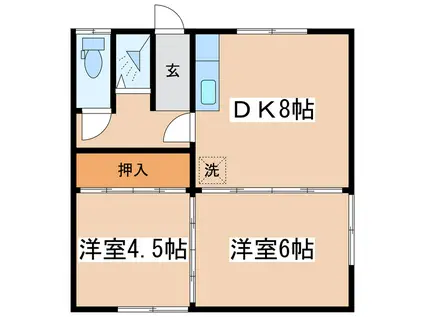 大沢マンション(2DK/2階)の間取り写真