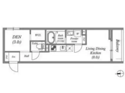 S-MOVE緑橋II(1LDK/1階)の間取り写真