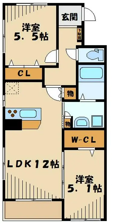 グリーンテラス 1階階 間取り