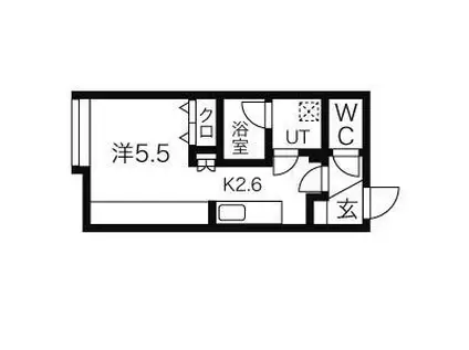 KIRA(1K/2階)の間取り写真