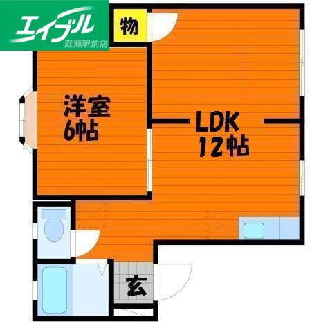 ファミーユKII(1LDK/1階)の間取り写真