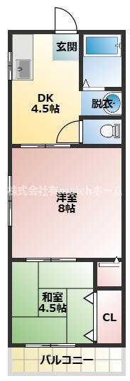 ハイツなごみ(2DK/2階)の間取り写真