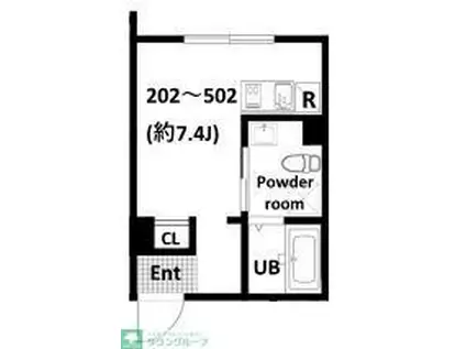 LUNA CRESCENTE KAWASAKI(ワンルーム/3階)の間取り写真