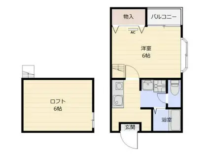 イル・グラッツィア薬院(1K/2階)の間取り写真